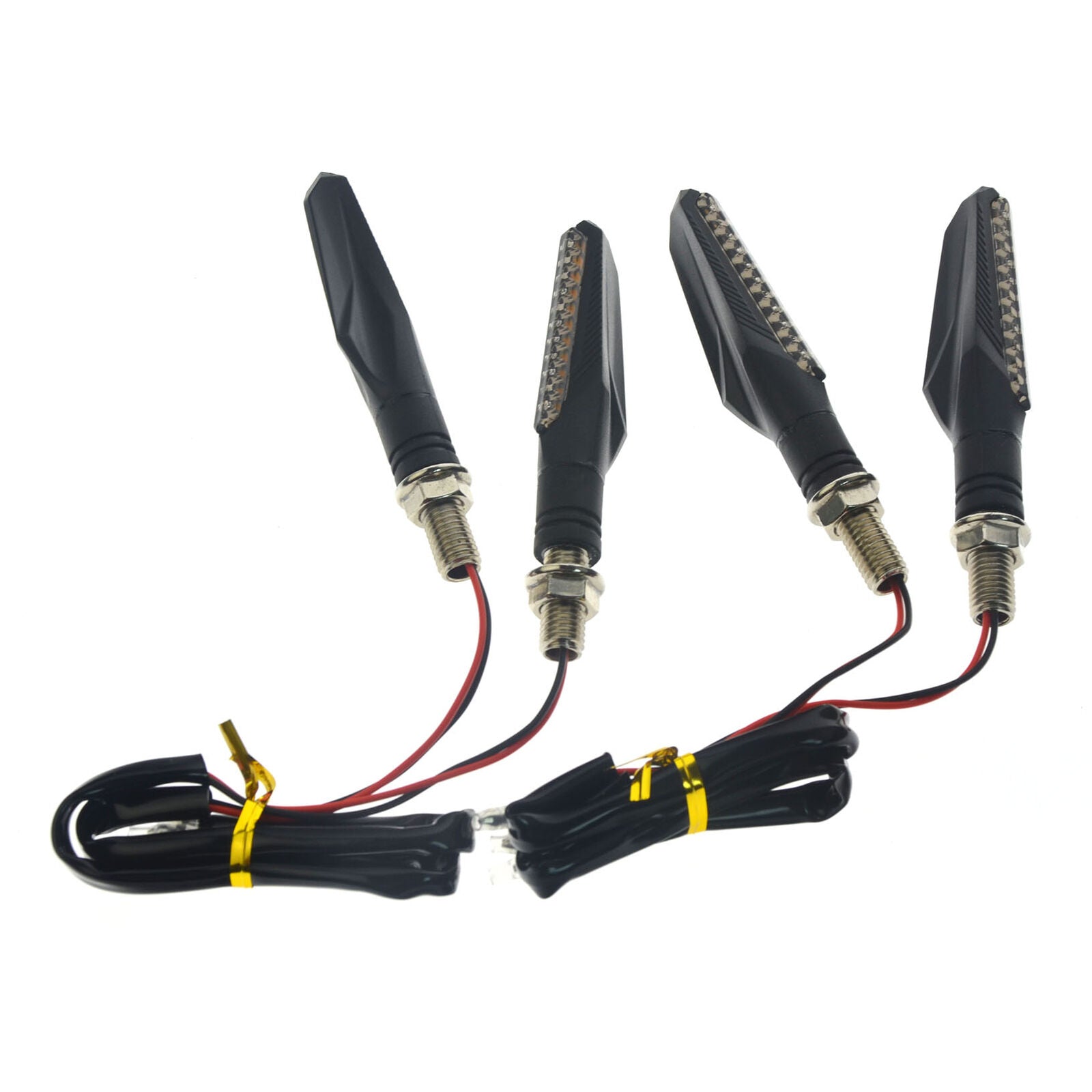 4x Universal 12V Motorcycle LED Turn Signal Light Indicator Blinker Lamp Amber