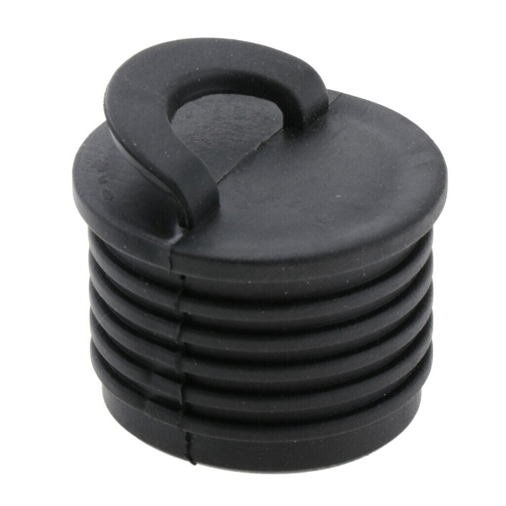 Black Kayak Boat Scupper Plugs Ribbed Bungs Stopper Yacht Dinghy Accessories
