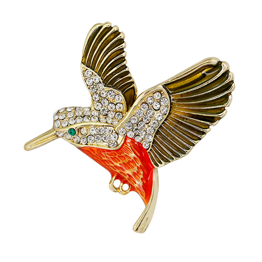 Fashion Women Colorful Enamel Flying Bird Animal Brooches Pins Jewelry Gift