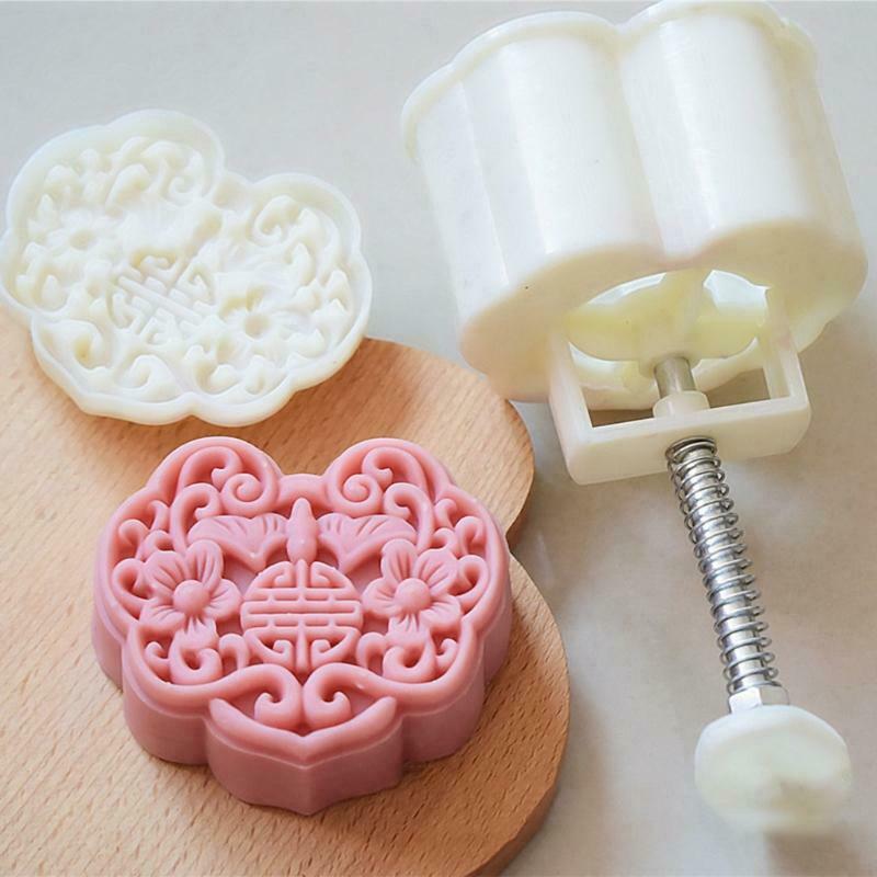 Food-Grade Plastic Pastry Moon Cake Mold Thickness Adjustable Ru Yi Cake Stamp
