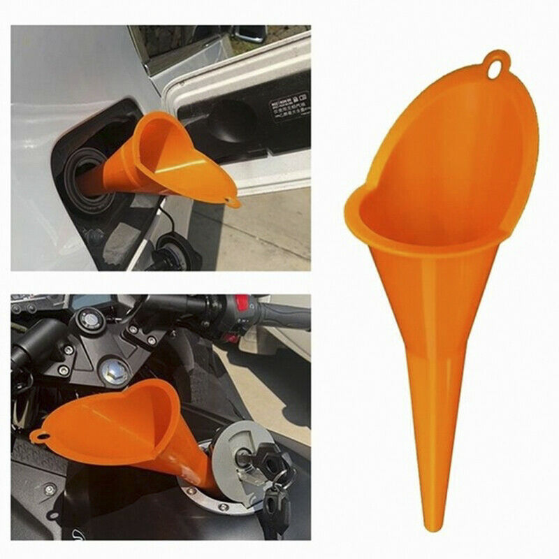 Motorcycle Car Long Mouth Funnel Plastic Refueling Oil Liquid Spout Fillin.l8