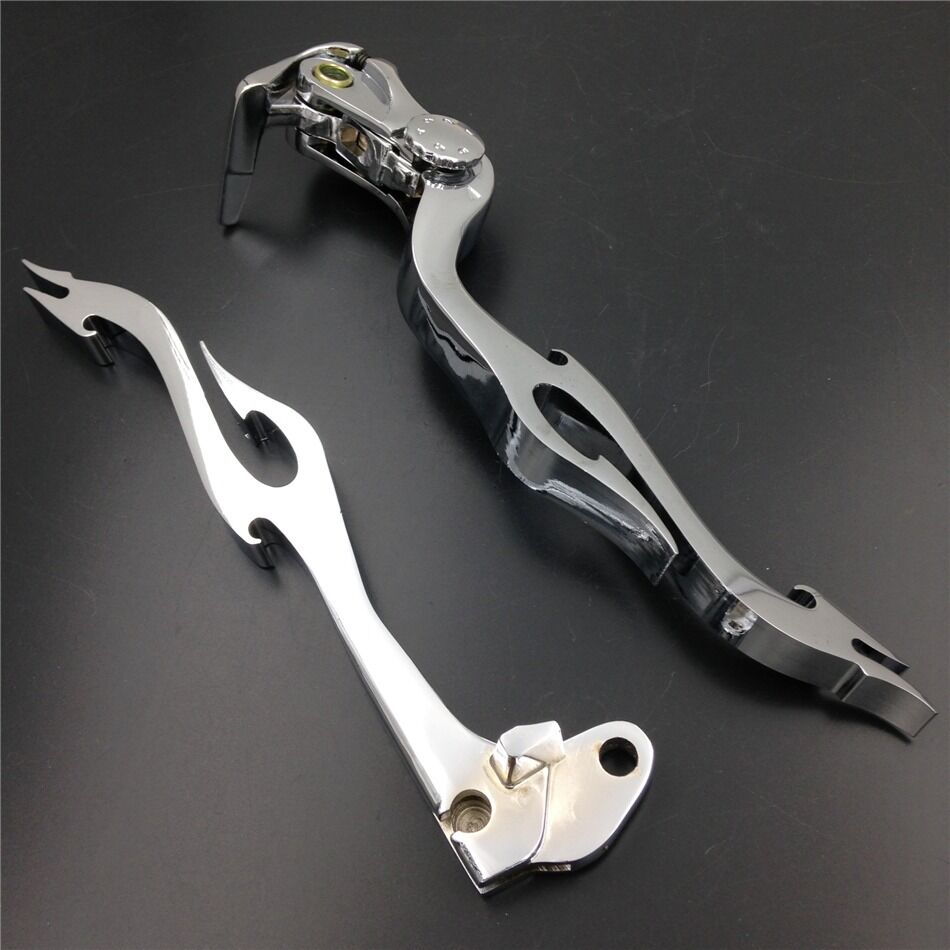 Chrome Brake Clutch Flame Lever fit for SUZUKI GSX GSXR GSX-R GSXR600 GSXR7500