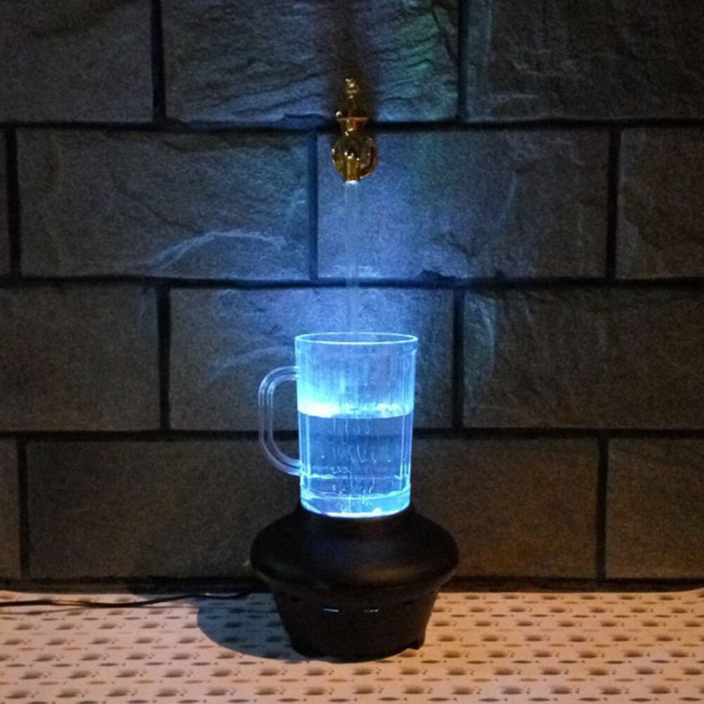 Home Decor LED Magic Faucet Mug Colorful Light Water Floating Fountain Faucet BD