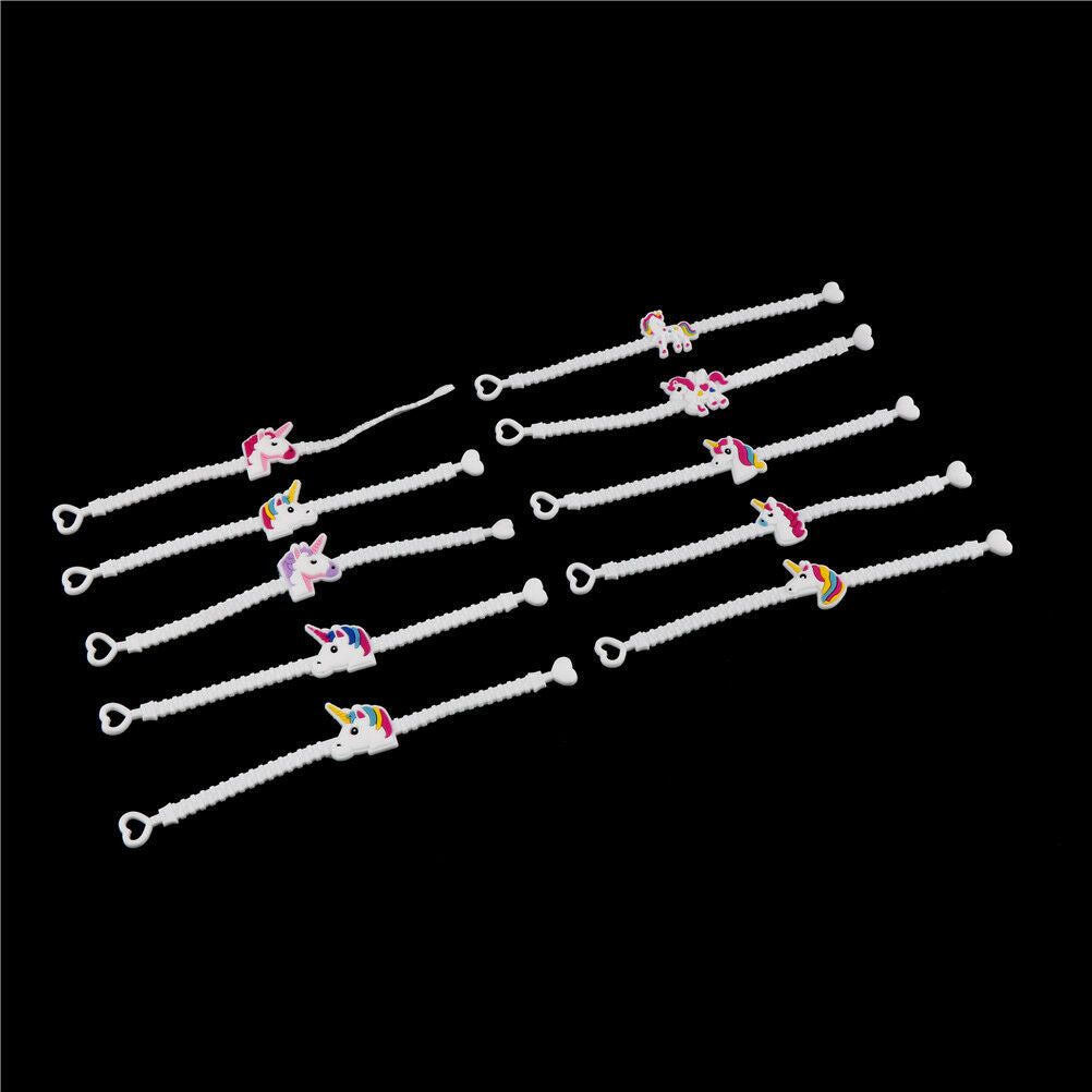 10pcs rubber bangle bracelet birthday party for kids wristband decor BDDD