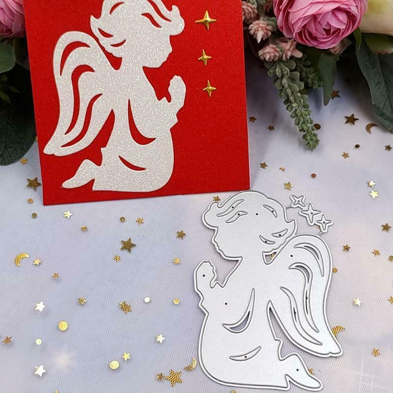 DIY Craft Scrapbooking Praying Angel Die-Cuts Frame Embossing Paper Scrapbooking