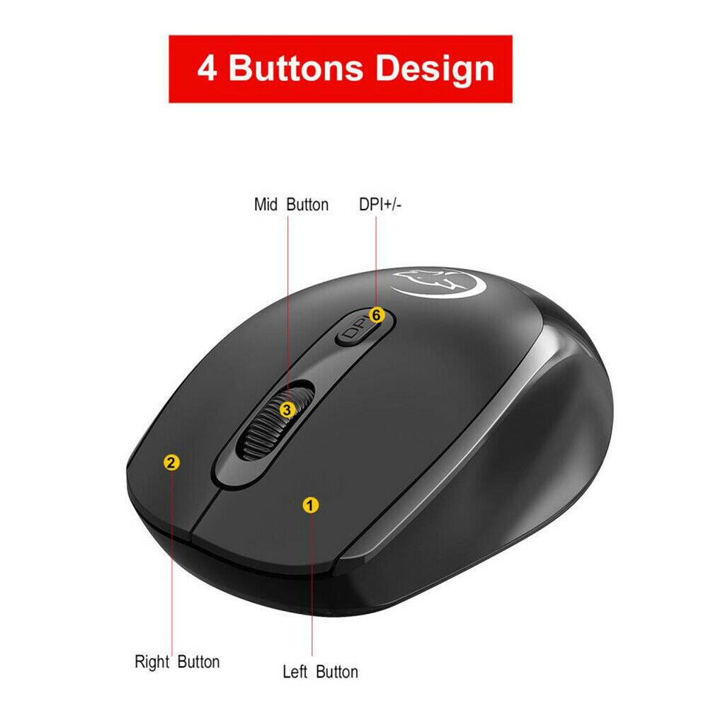 Fashionable Portable 2.4G USB Wireless Optical Mouse with USB Receiver