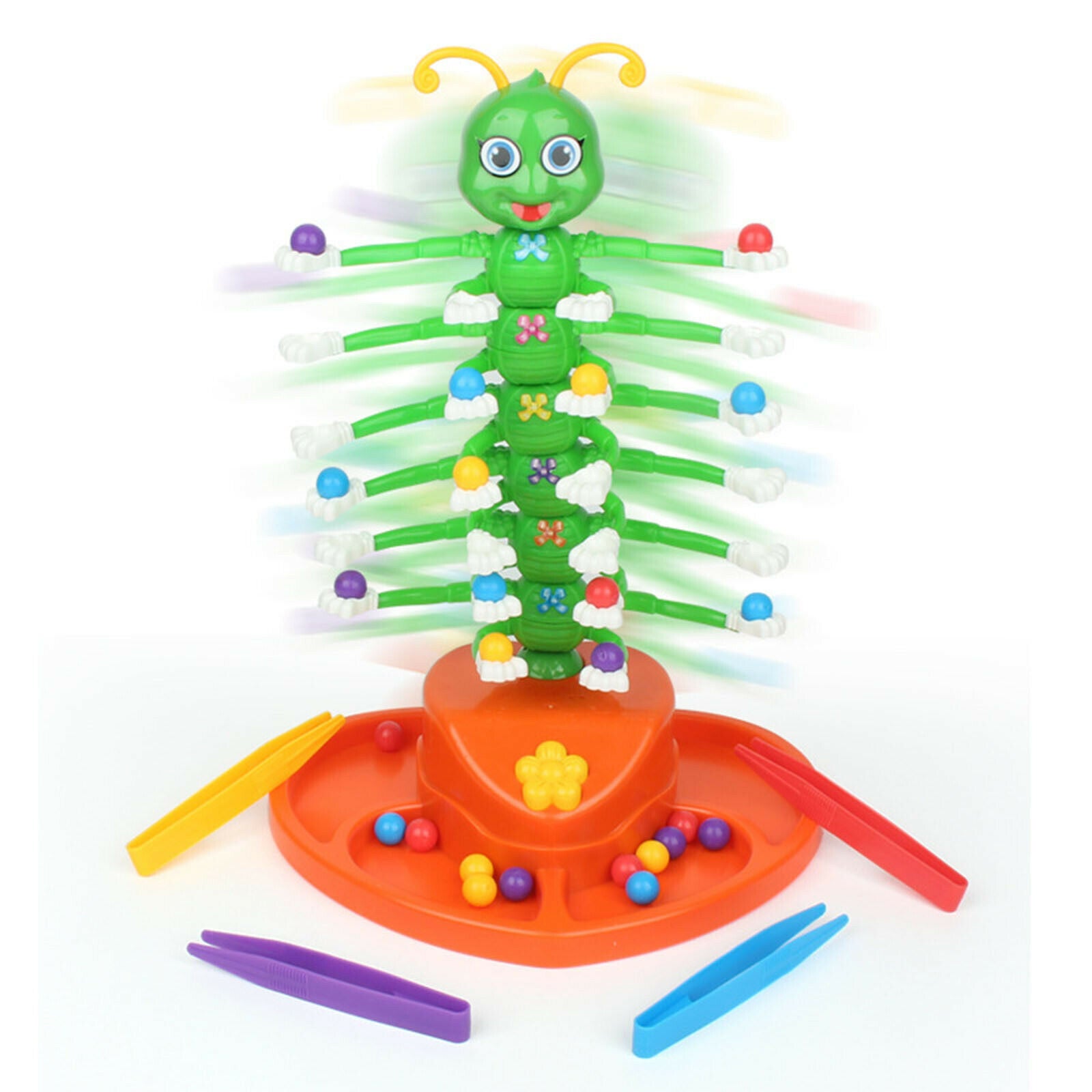 Electric Green Smile Caterpillar Balance Board Game Wiggle Toys Games Props