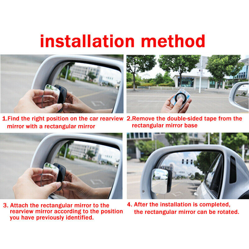 Auo Car Rearview Mirror Frameless Blind Spot Mirror Reversing Auxiliary Mirror