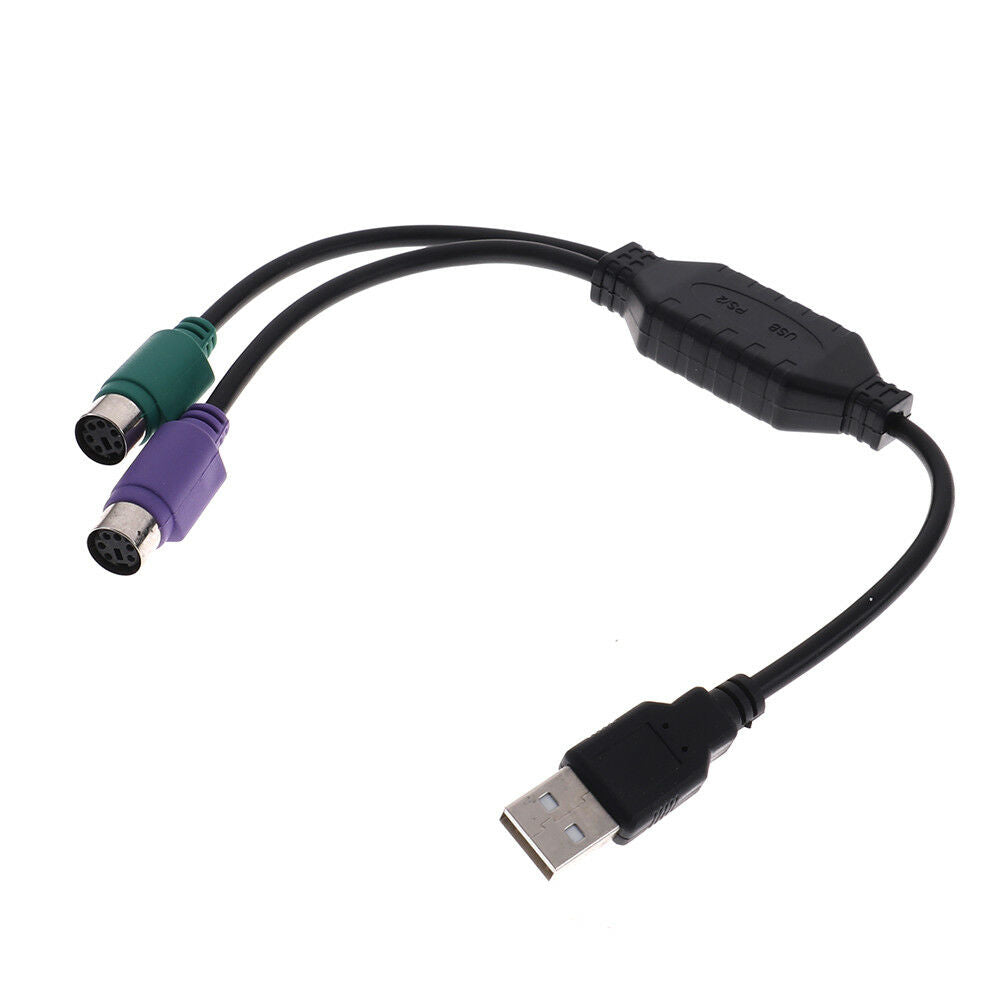 1Pc USB male to dual PS2 female cable adapter converter use for keyboard .l8