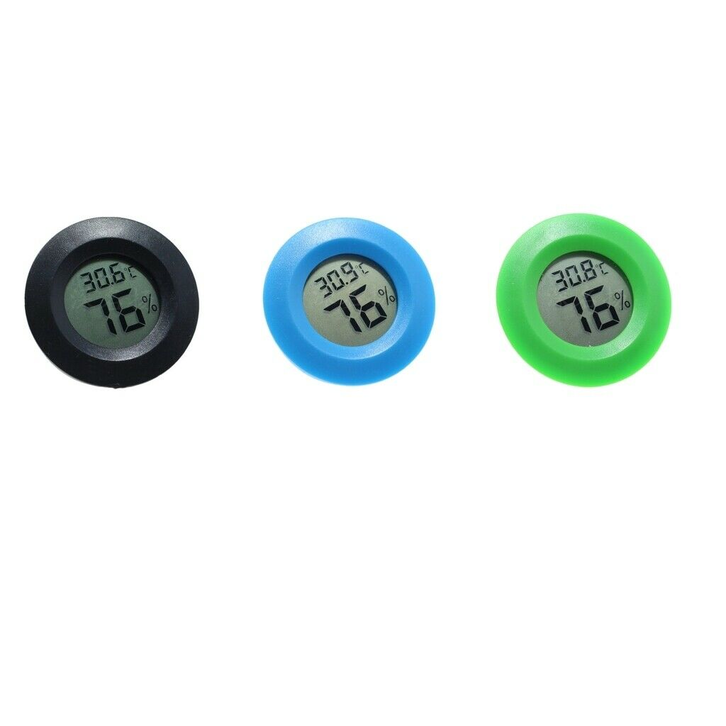 3Pieces Reptile Thermometer Humidity Hygrometer For Reptile Frog Tortoise