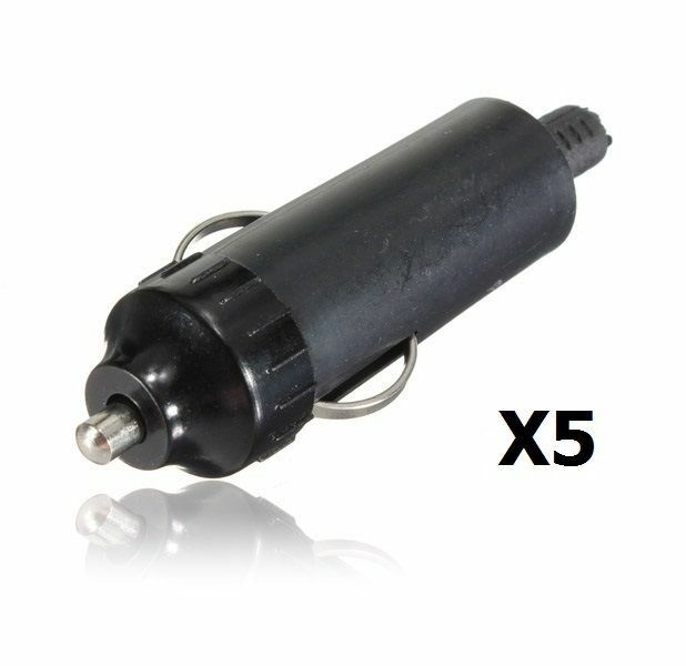 5 X 12V MALE CAR VAN TRUCK CIGARETTE LIGHTER SOCKET CONNECTOR ADAPTOR BULK BUY