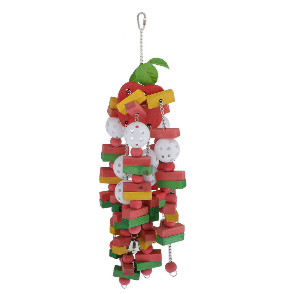 Parrot Chew Parrot Birds Swing Wooden Blocks Toys For Small Large Birds