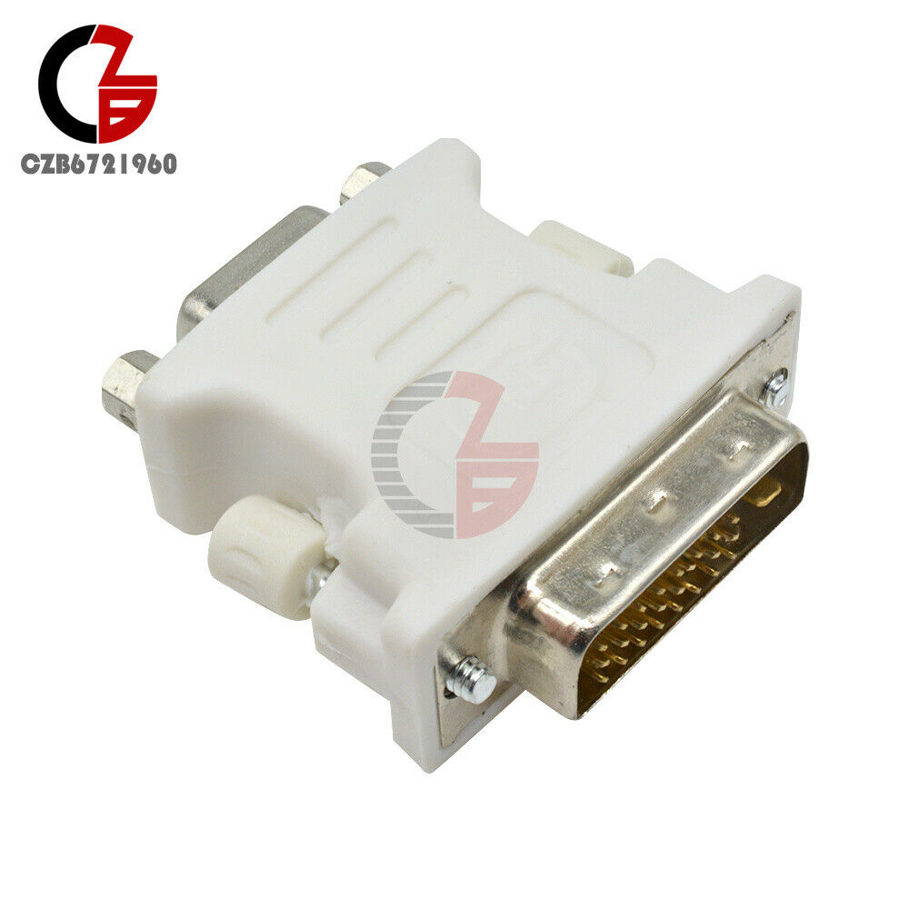 15 Pin VGA Female to 24+1 pin DVI-D Male Adapter Video Converter for PC Laptop