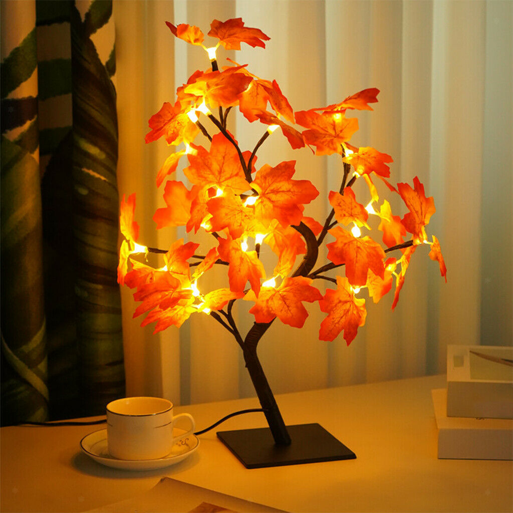 LED Autumn Maple Tree Light  Thanksgiving Party Decoration Fairy Lights