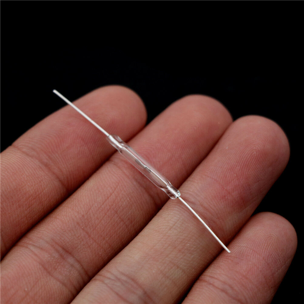 10Pcs 3*20mm Glass Magnetic Induction Reed Switch MagSwitch Normally Open DD