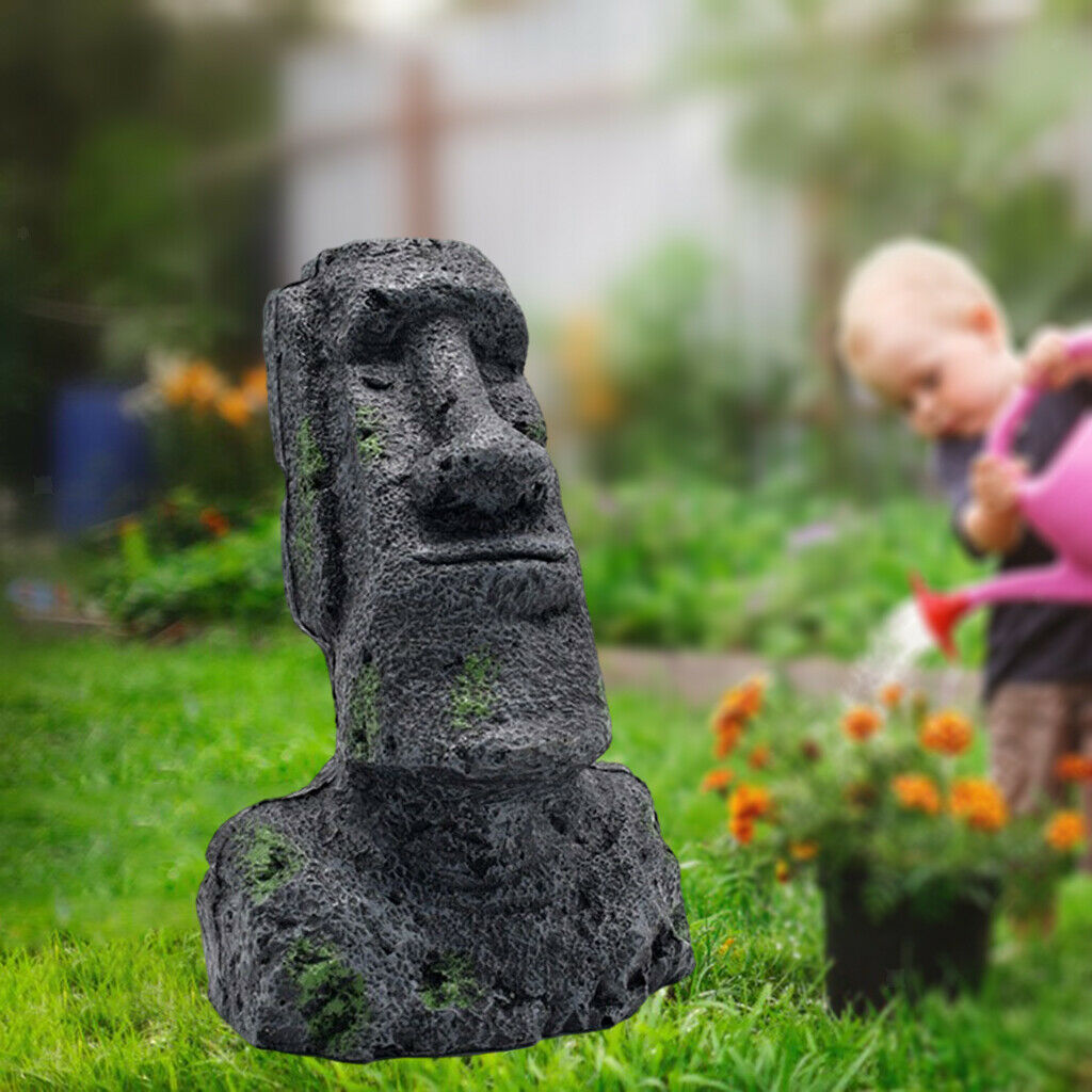 Aquarium Moai Easter Island Statues Lawn Planer Landscape Desktop Decoration