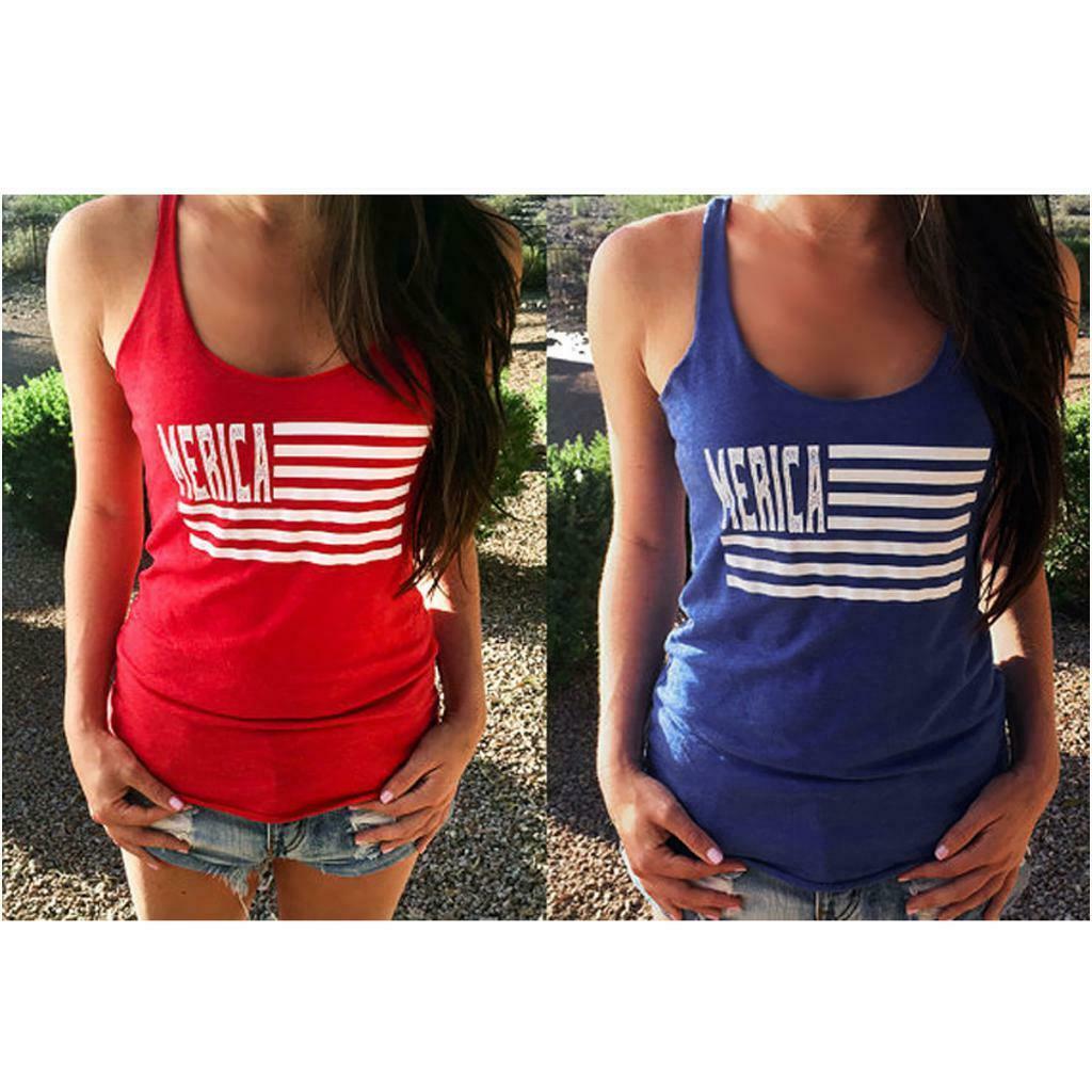 Fashion Women Vest Sleeveless Shirt Blouse Summer Casual Loose Tops Blue XL