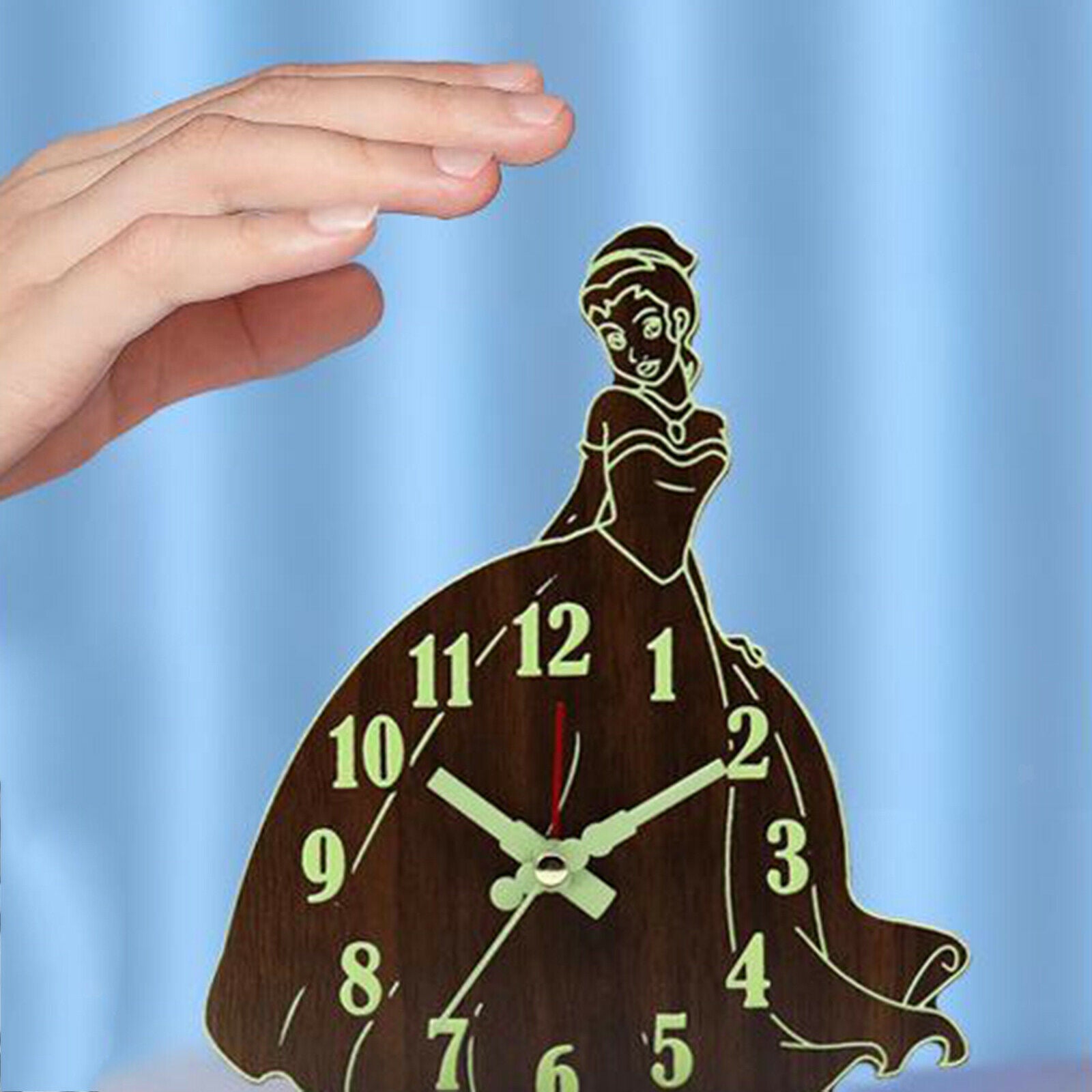 Princess Bell Alarm Clock Mute Movement Bedside Desktop Table Clocks Gifts