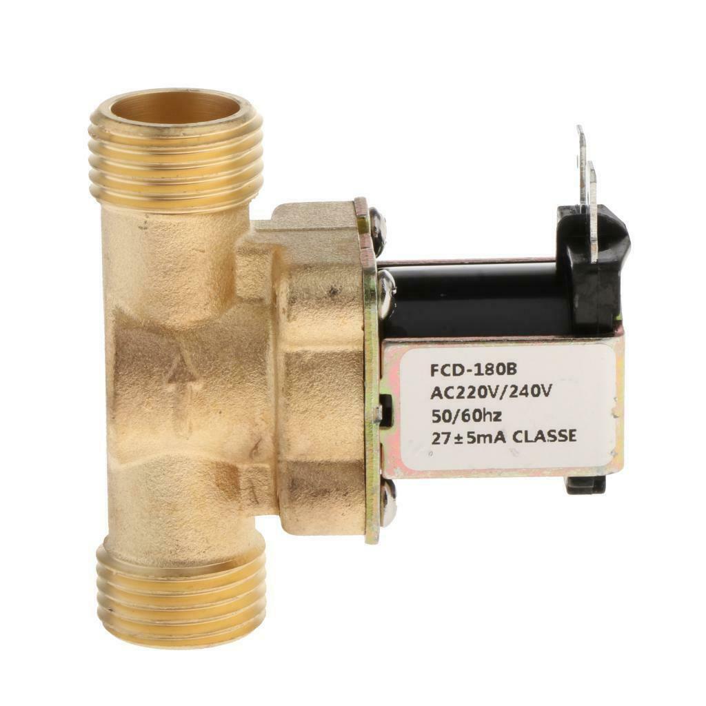 2X 1/2 Inch Electric Solenoid Valve DC12/24/220V Solar Coil Valve for Water