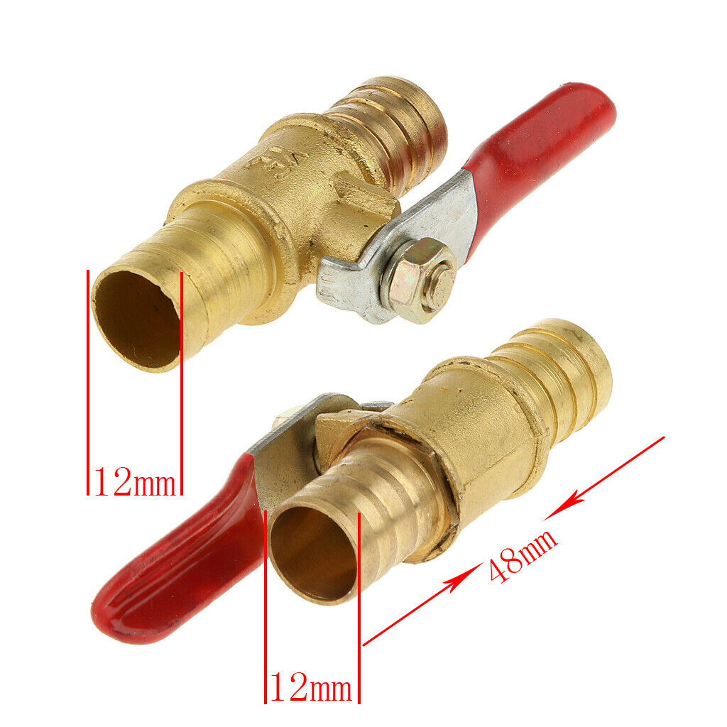 2pcs 1/4 "brass Ball Valve Stop Valve Stop Valve Tap Gas Air Liquid Faucet