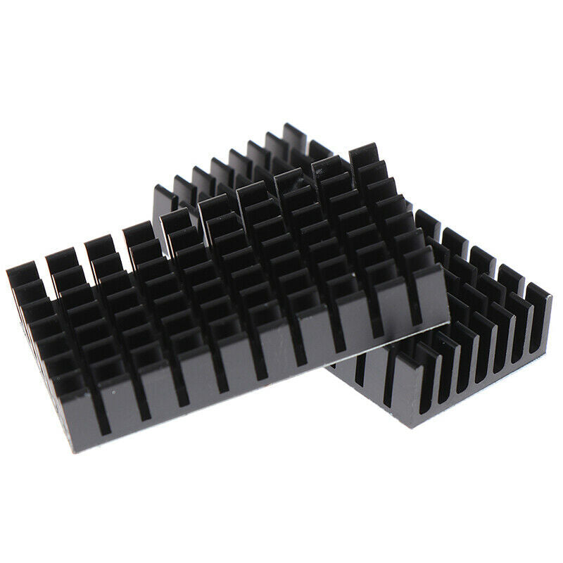 2pcs 50*25*10mm Black Aluminum Heatsink Radiator Cooler With Blue Thermal.l8