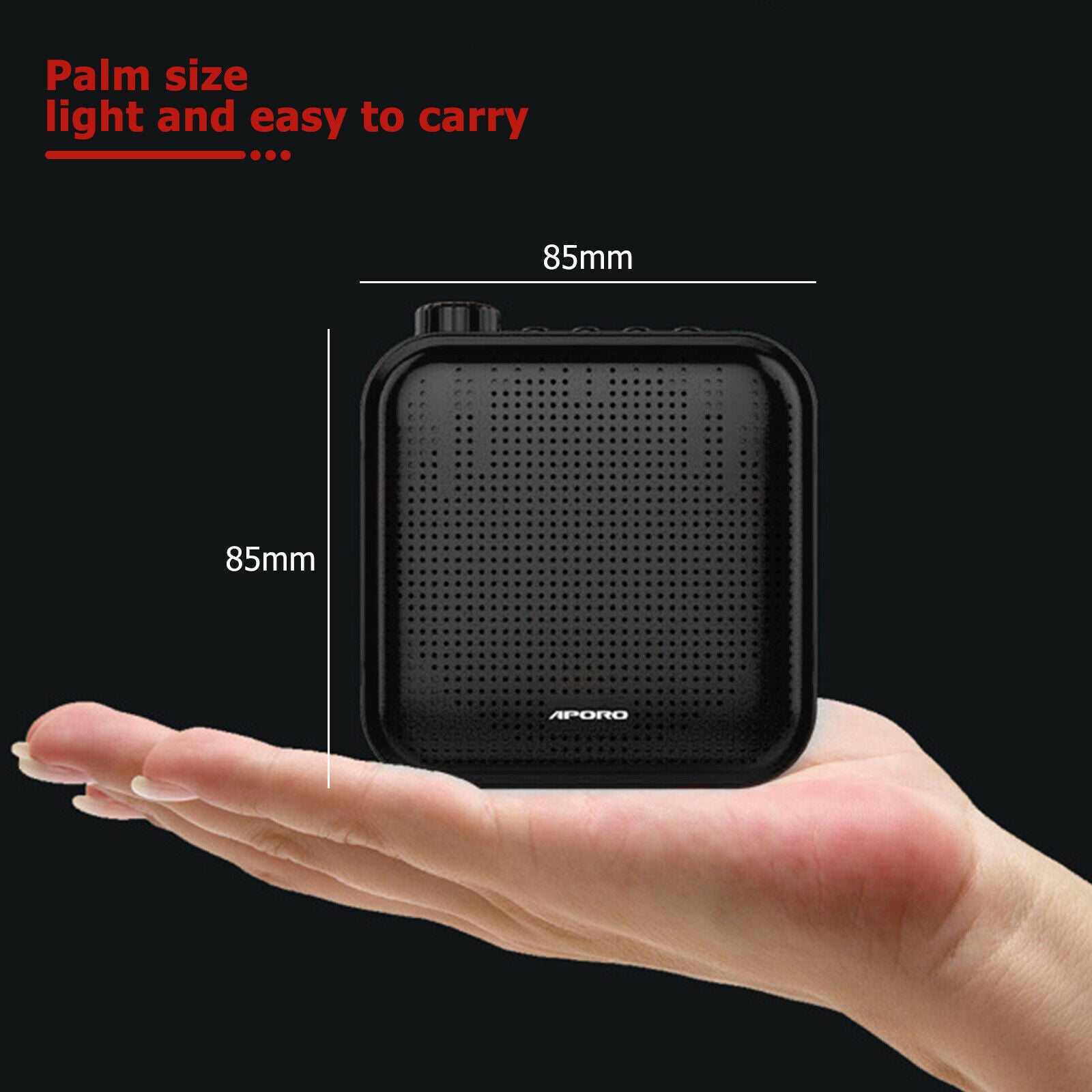 Rechargeable Voice Amplifier Wired Microphone Portable Music Player Speaker @