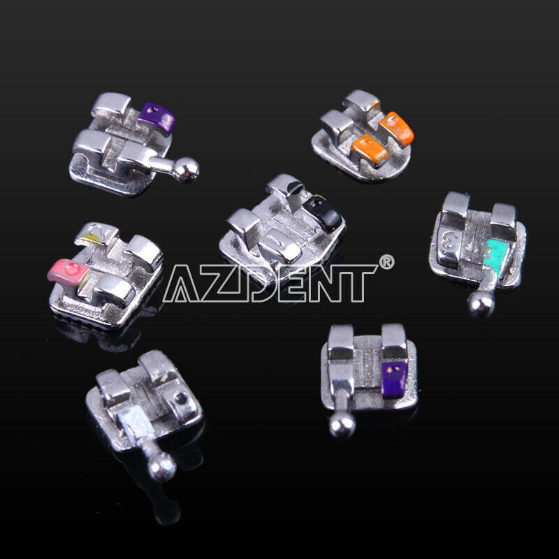 30 X AZDENT Dental Orthodontic Metal Bracket Mini Roth .022 Hooks 3-4-5