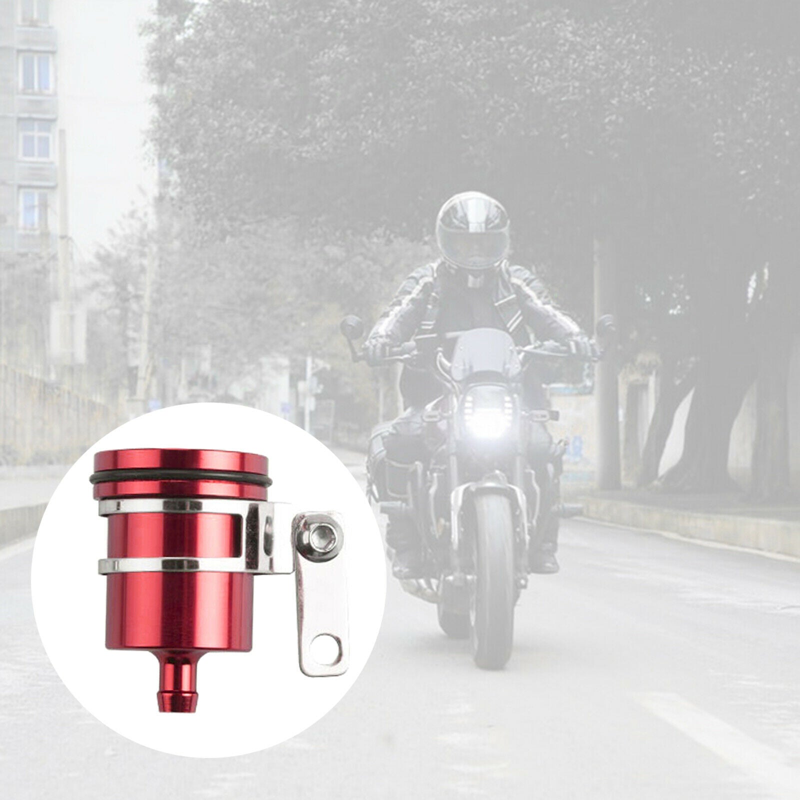 Aluminum Motorcycle Brake Reservoir Replacement Parts Fit for Kawasaki Red