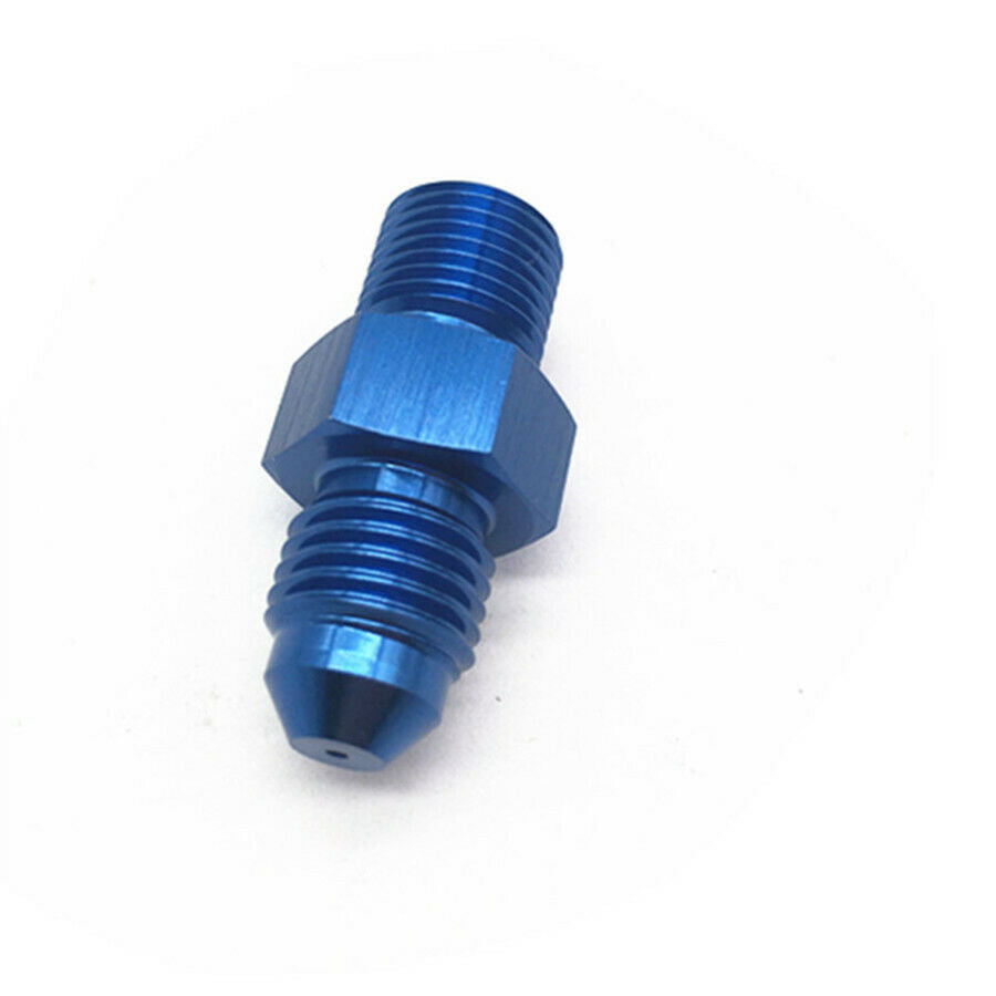AN-4 (4AN) To M11x1.0 Turbo 1mm Restrictor Oil Feed Adapter 1PC Blue Aluminum