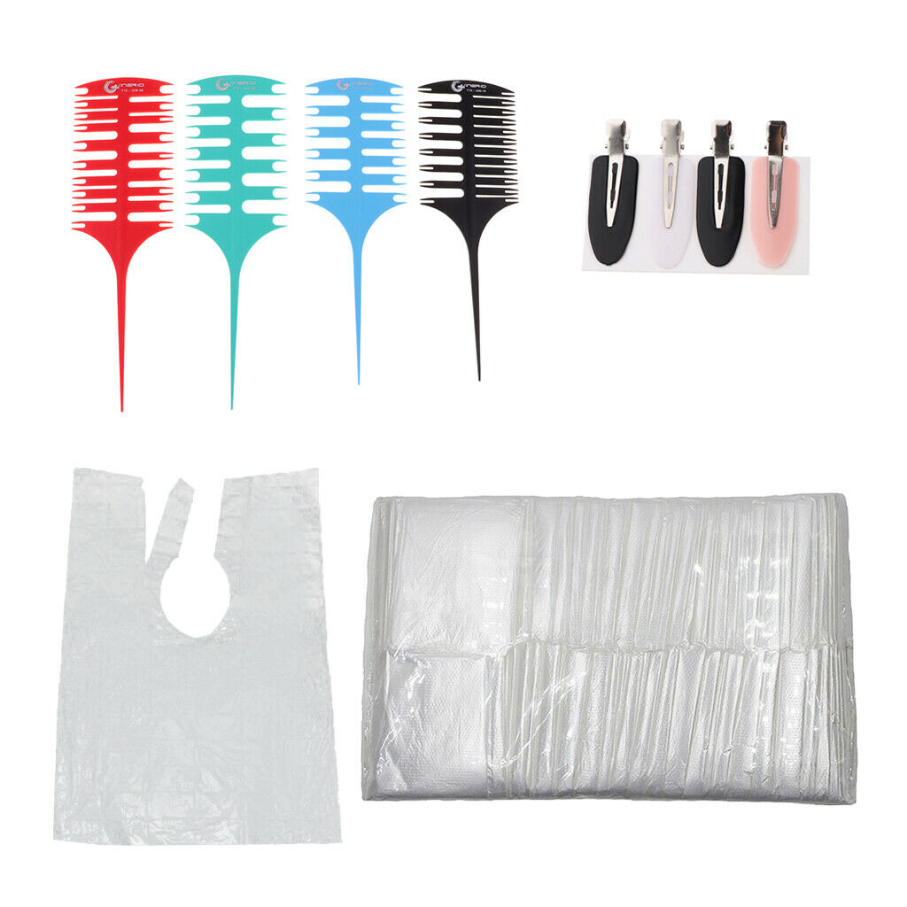 Barber Plastic Hair Capes Dye Foiling Highlight No Bend Bangs DIY Clips