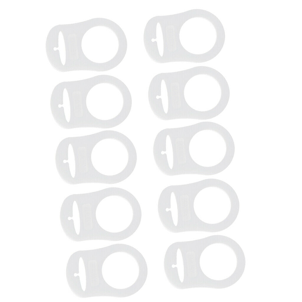 10 Soft And Luminous Silicone Baby Pacifier Clips, Rings of