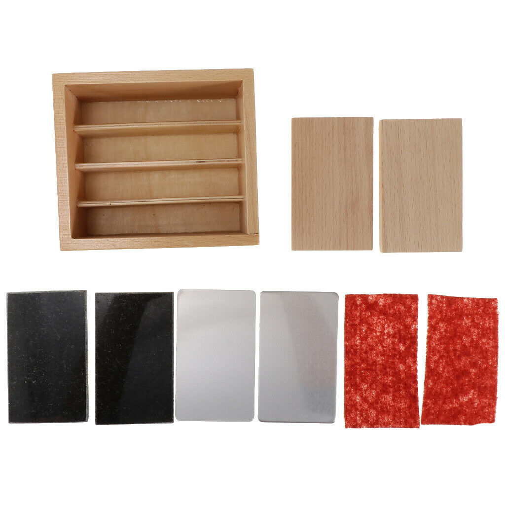Montessori Sensorial Material Thermic Tactile Sense Tablets in Wooden Box