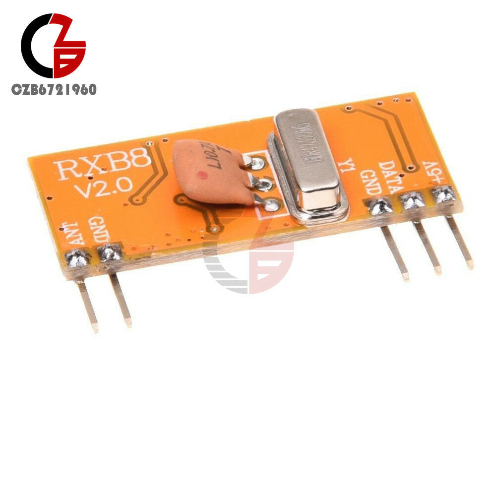 RXB8 433Mhz Superheterodyne Wireless Receiver Module5V 9.6mA for Arduino/AVR