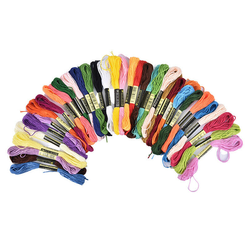 36Pcs Multicolor Cross Stitch Threads Cotton Skeins Embroidery DIY Sewing.l8