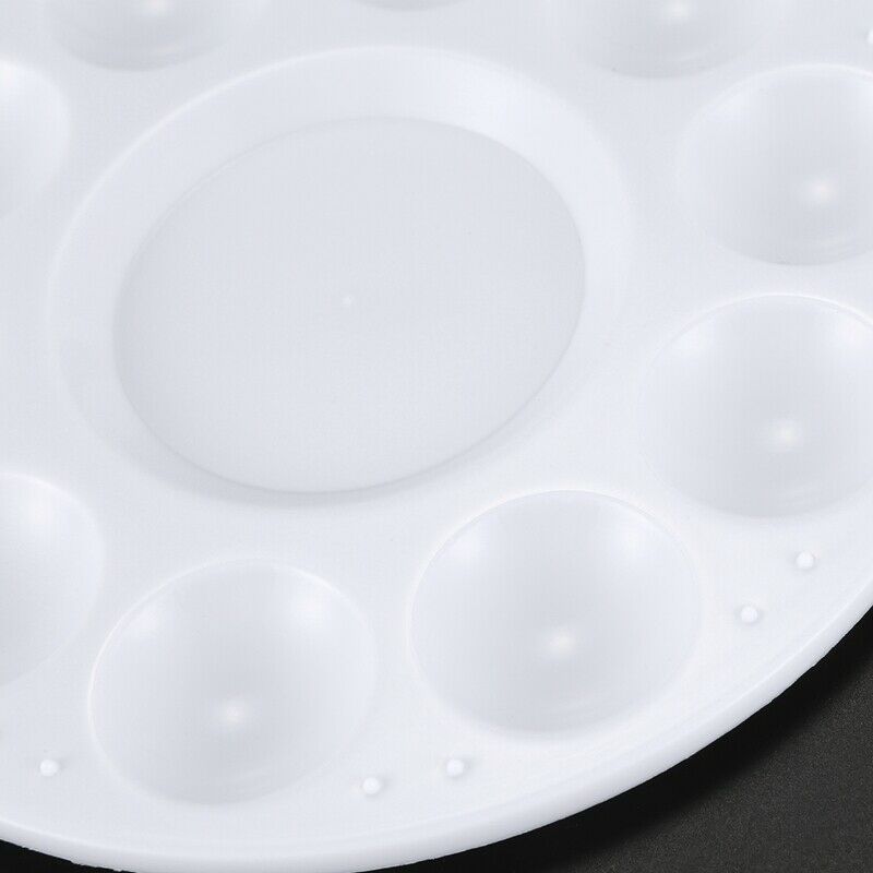 White 11-well Round Paint Palettes Artist Pallette J5D3D3