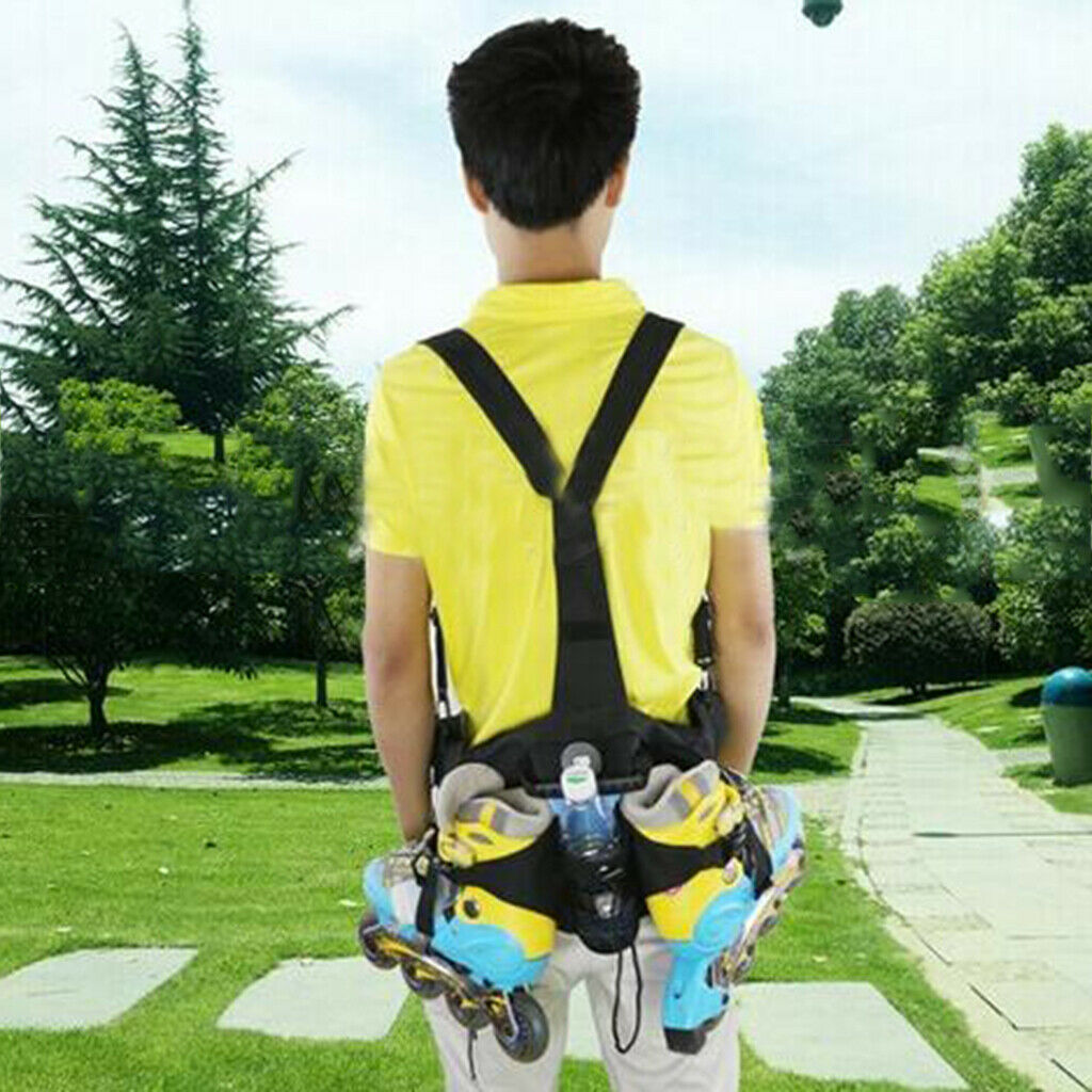 Adjustable Roller Skates Backpack Padded Shoulder Strap Pack Light Camouflage