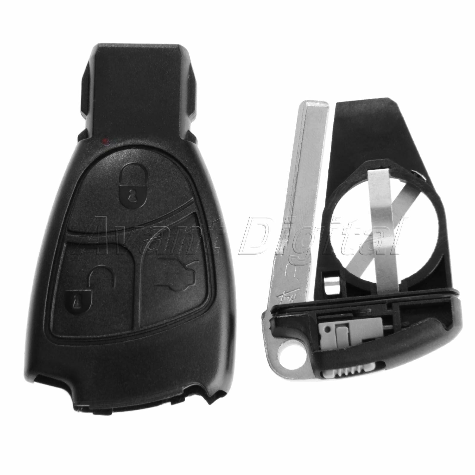 Remote Smart Insert Key Fob Case 3Button Shell for 1993-2009 Mercedes Benz ML350