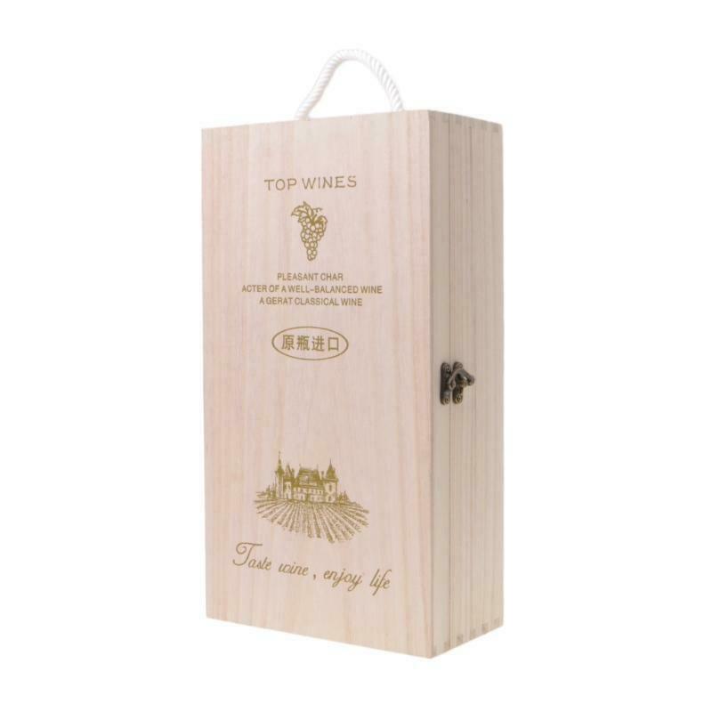 High-Quality Manufacturers Pine Wood Red Wine Carrier Gift Packing Box
