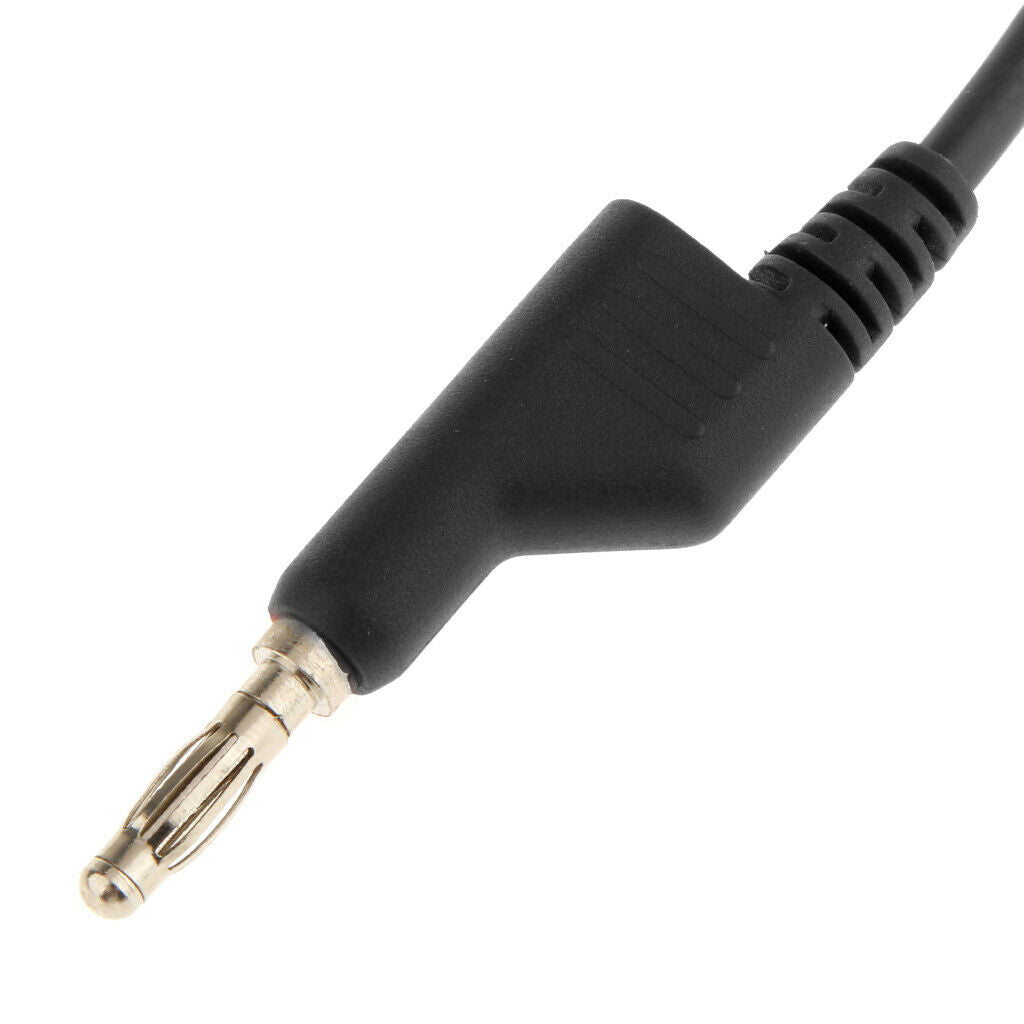 15A 100cm Copper Banana Plug To Alligator Clip 18AWG Connector Cable Black