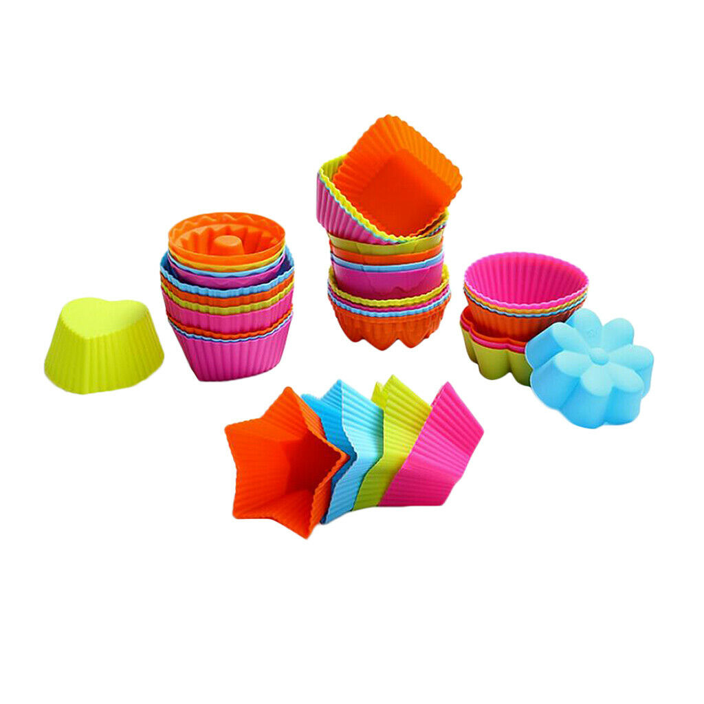 36 Pieces Silicone Cake   Mold Muffin Pudding Jelly Moulds Baking Tools