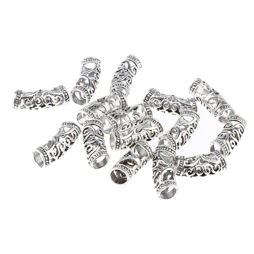 30pcs Dreadlock Beads Hair Rings Adjustable Hair Braid Cuff Clip Tubes Set
