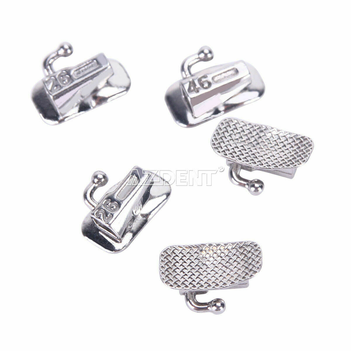 3 X Dental Othodontics Buccal Tube 1st Molar Roth 018" Non-Conv Bonding AZDENT