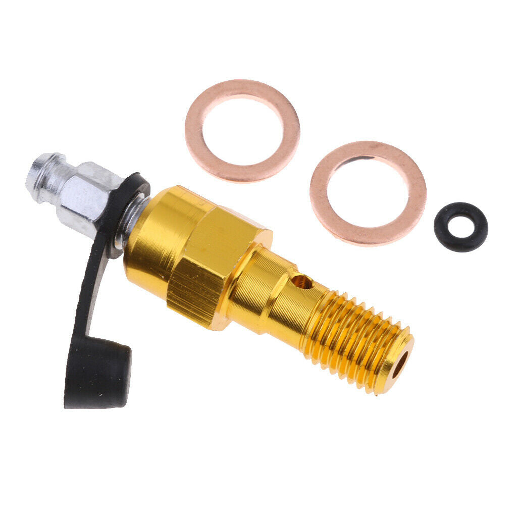 2 Pieces M10 Double/Single Banjo Bolt Thread Bleeder Nipple Washers 1.25mm