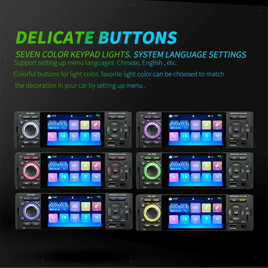 Single Din Car Stereo Radio Receiver, Car MP5 Player Head Unit,Support Bluetooth