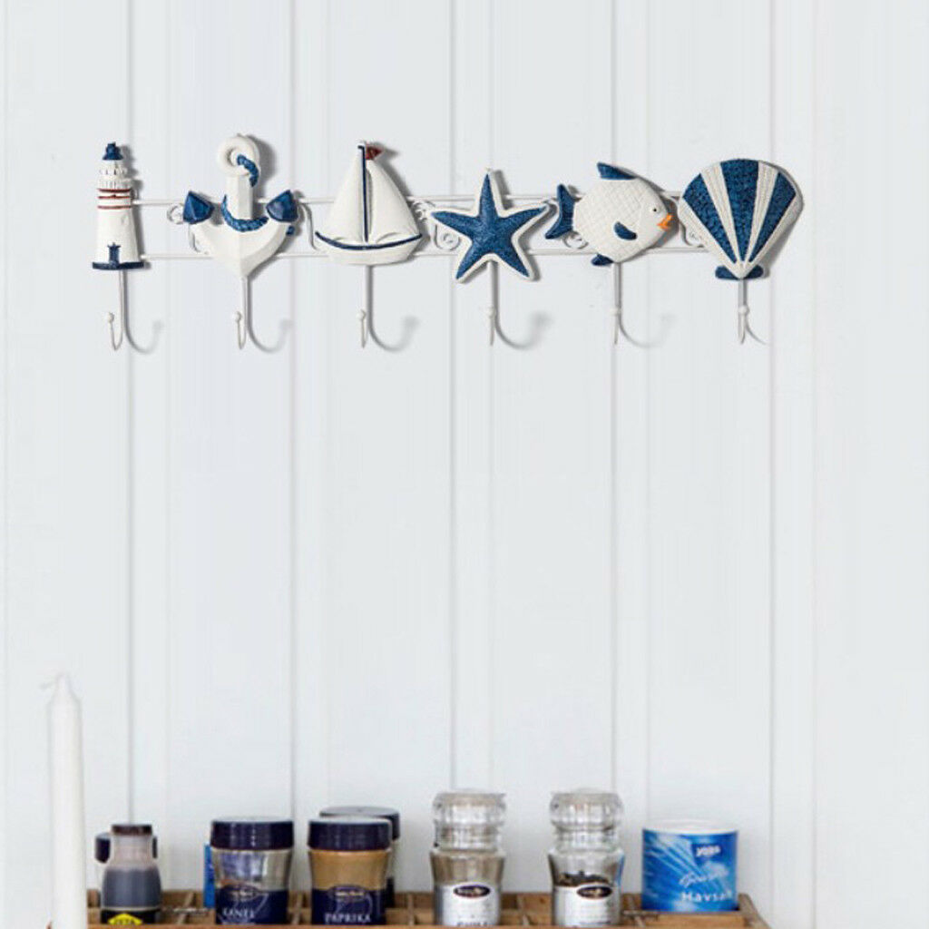 Nautical Seashell Coat Hook Hanger Cast Wall Hook Beach Sea Themed Hook B