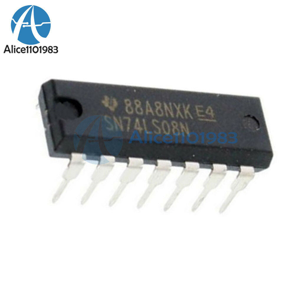 2PCS SN74LS08N 74LS08N 74LS08 TI IC GATE AND 4CH 2-INP 14-DIP