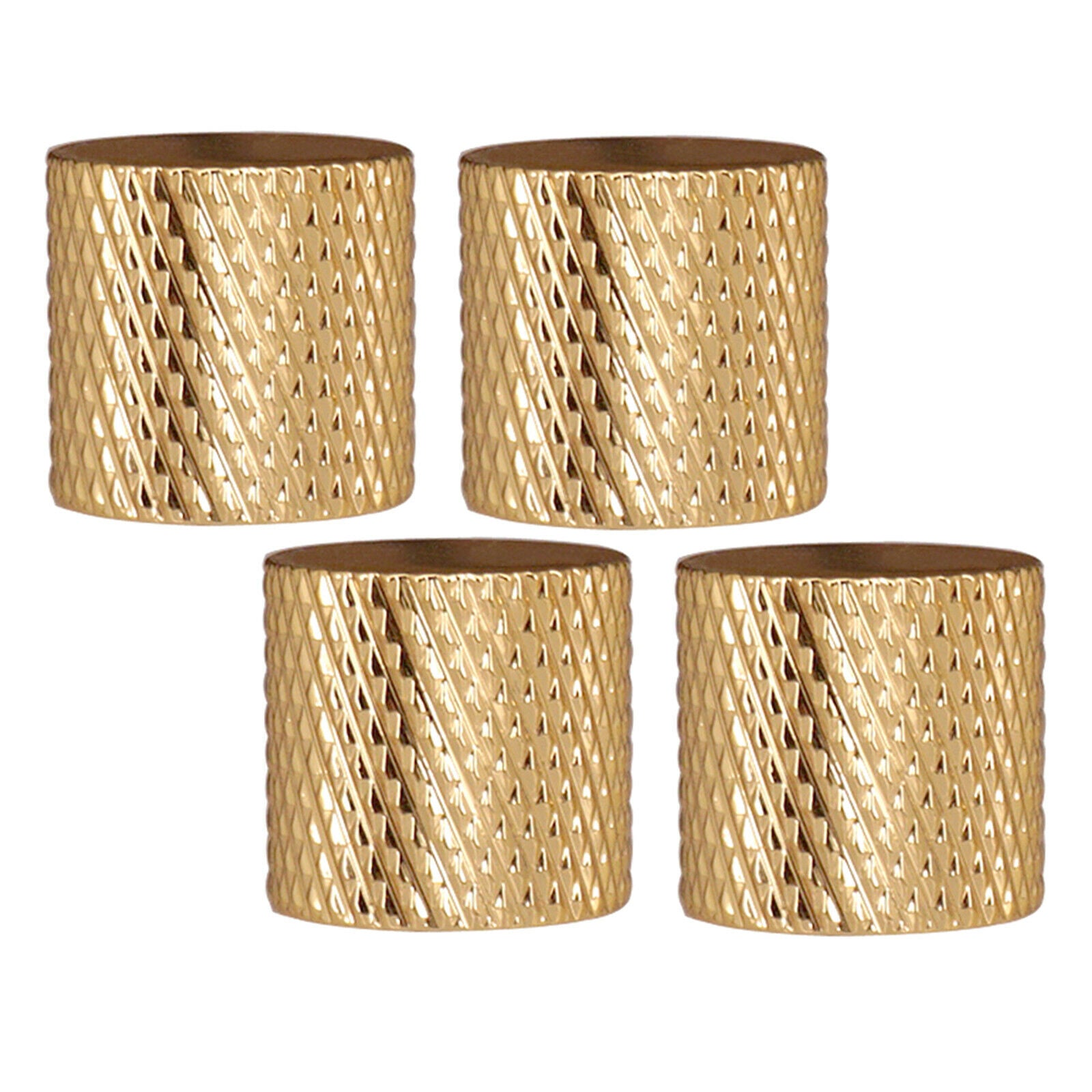 4pcs Heavy Metal Knurled Control Knobs for Electric Guitar or Precision Bass