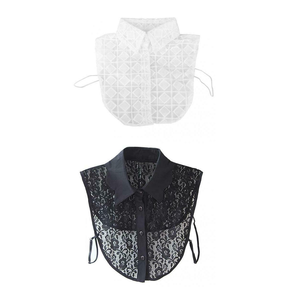 Casual 2 Piece Detachable Mock Neck Blouse Shirt