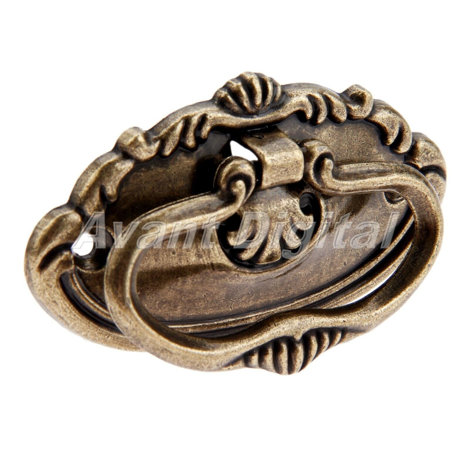 78*43mm Retro Jewelry Box Bookcase Door Pull Handle Ring Drawer Cabinet Knob