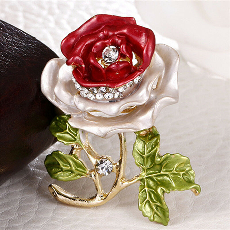 Enamel Flower Rhinestone Crystal Brooch Pin Wedding Bridal Bouquet Pin Je.l8